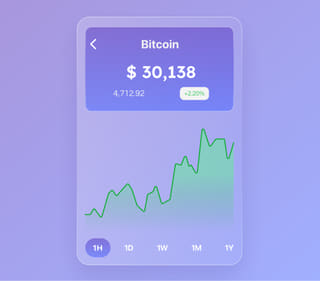 Renditaggio dashboard della piattaforma di crypto trading con informazioni in tempo reale